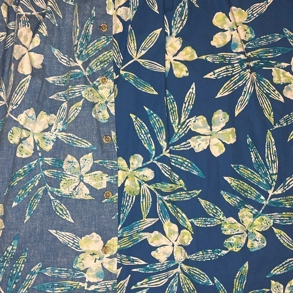 Cooke Street Honolulu Floral Hawaiian Button Down Shirt 1970s Vintage Men Large